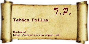 Takács Polina névjegykártya