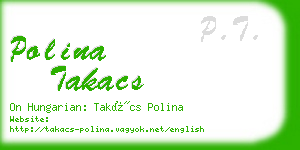 polina takacs business card